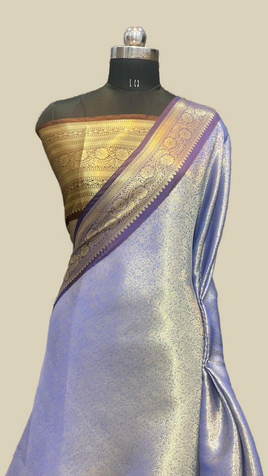 Banarasi Blend Zari Tissue Brocade Saree