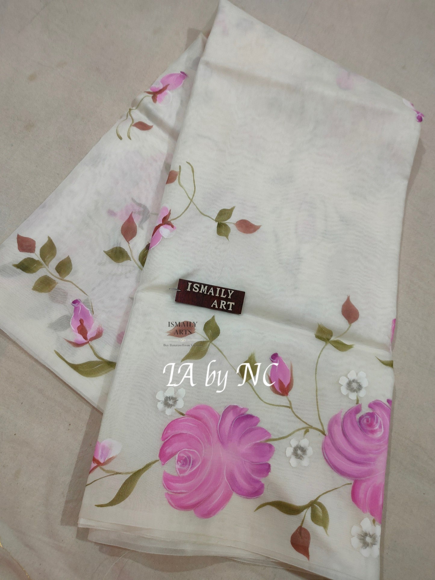 White Banarasi Pure Kora Organza Saree