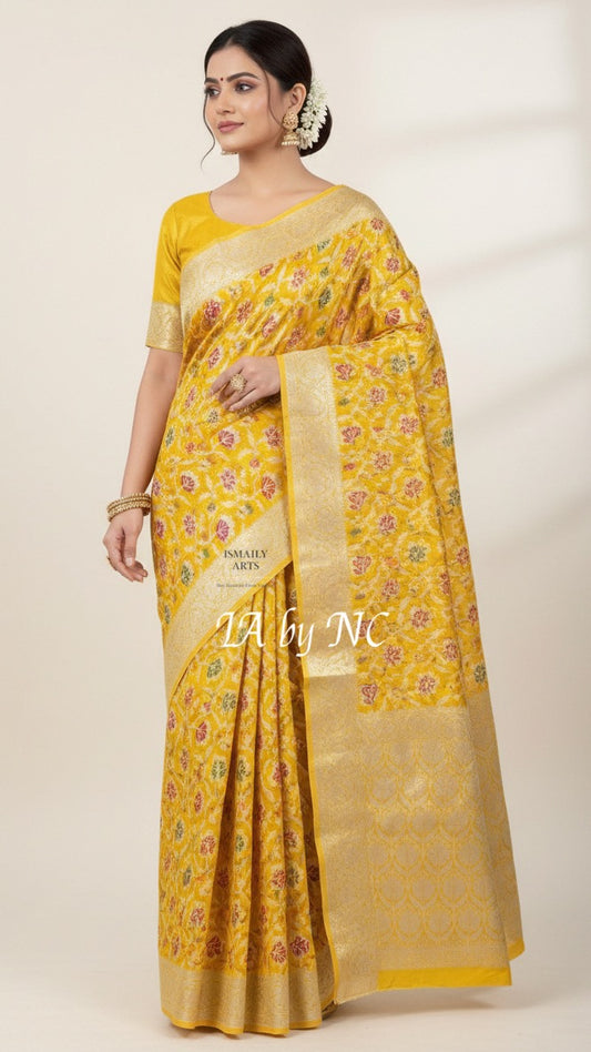 Tuscany Banarasi Pure Chiffon Georgette Saree