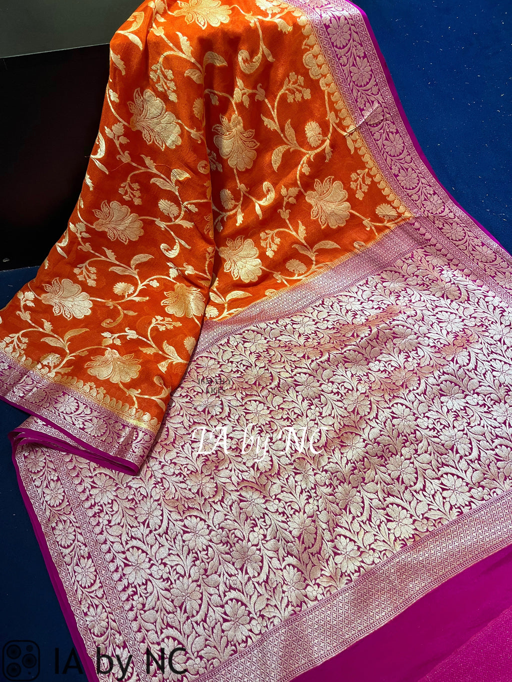 Tiger Banarasi Pure Chiffon Georgette Saree