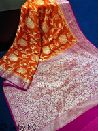 Tiger Banarasi Pure Chiffon Georgette Saree