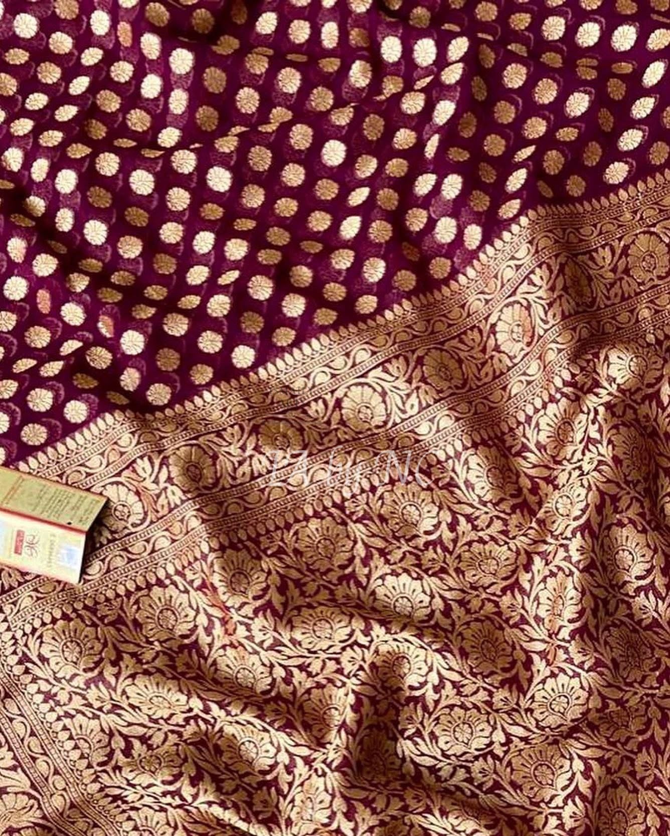 Barn Banarasi Pure Khaddi Georgette Saree