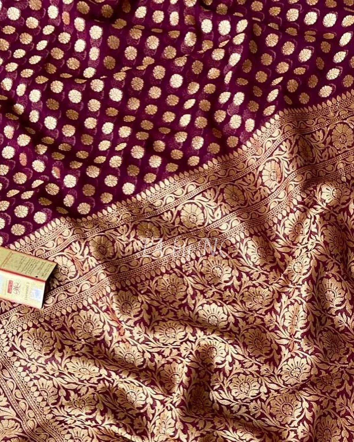Barn Banarasi Pure Khaddi Georgette Saree