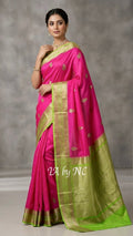 Neon Banarasi Pure Kora Organza Kadwa Saree
