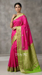 Neon Banarasi Pure Kora Organza Kadwa Saree