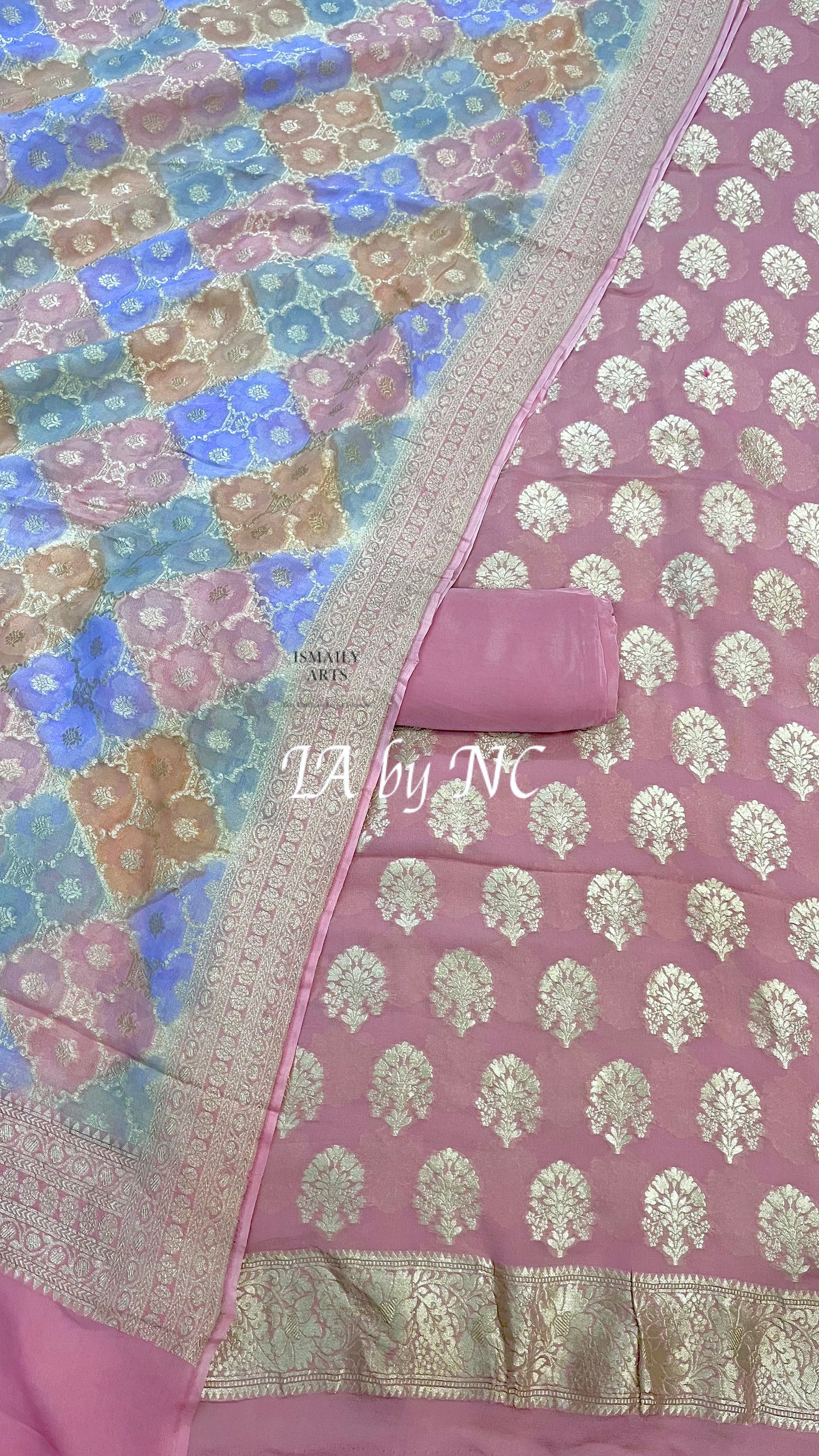 French Banarasi Pure Khaddi Georgette Suit Dupatta