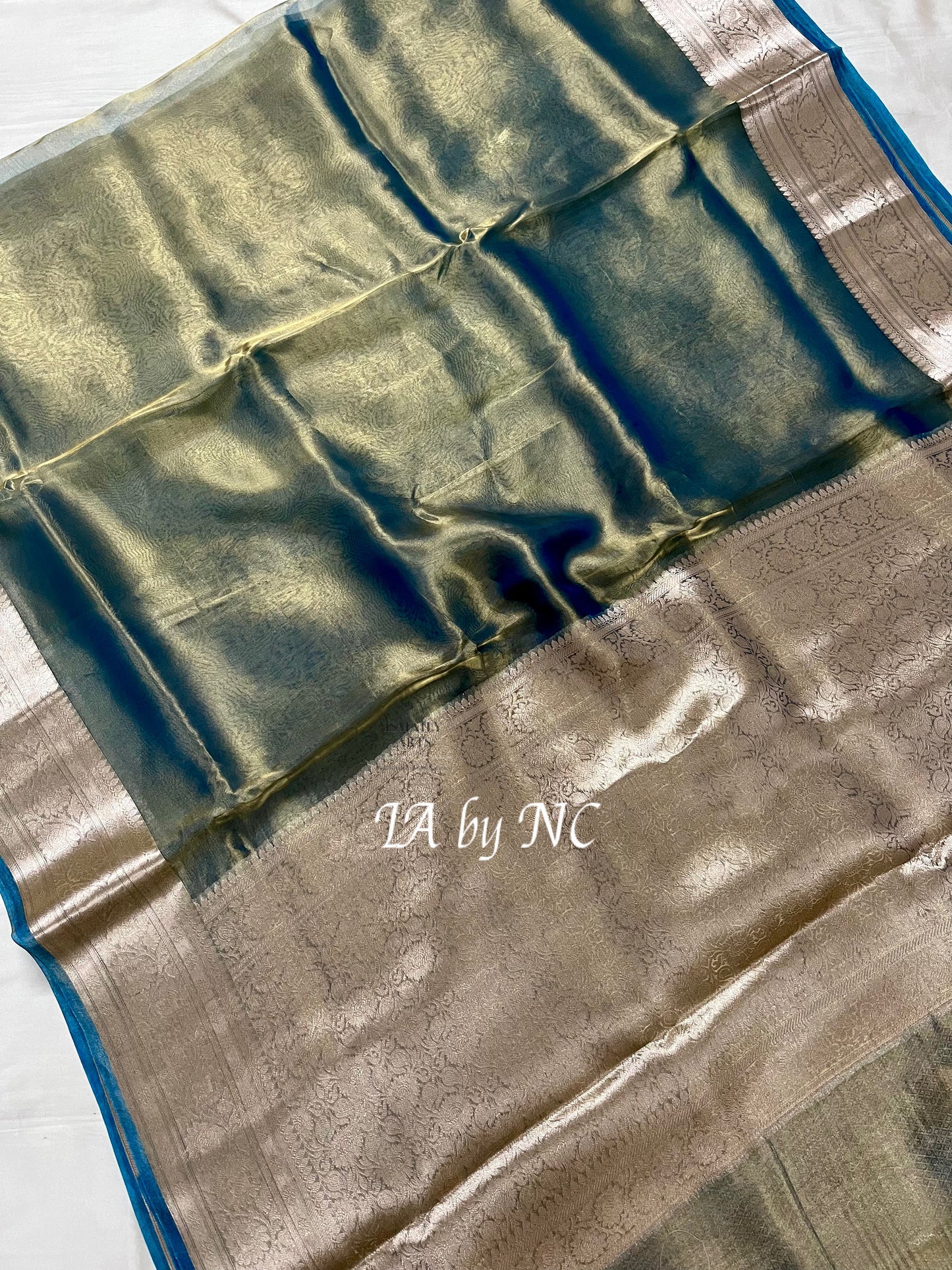 Prussian Banarasi Pure Tissue Silk Saree