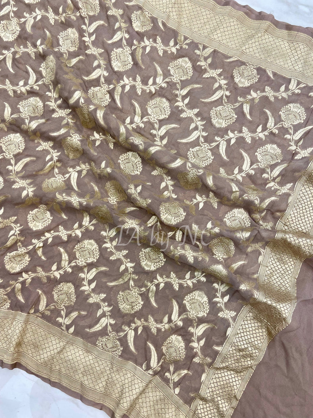 Cedar Banarasi Pure Khaddi Georgette Dupatta
