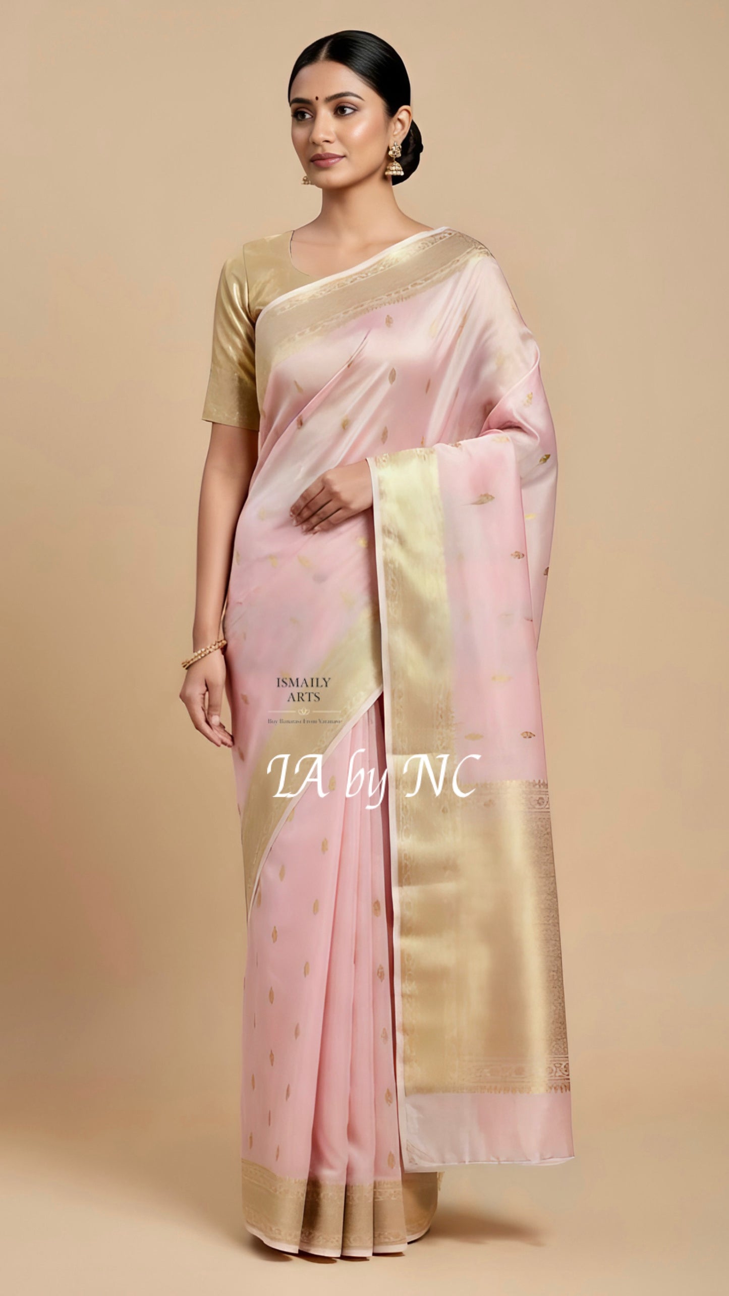 Baby Banarasi Pure Kora Silk Kadwa Saree