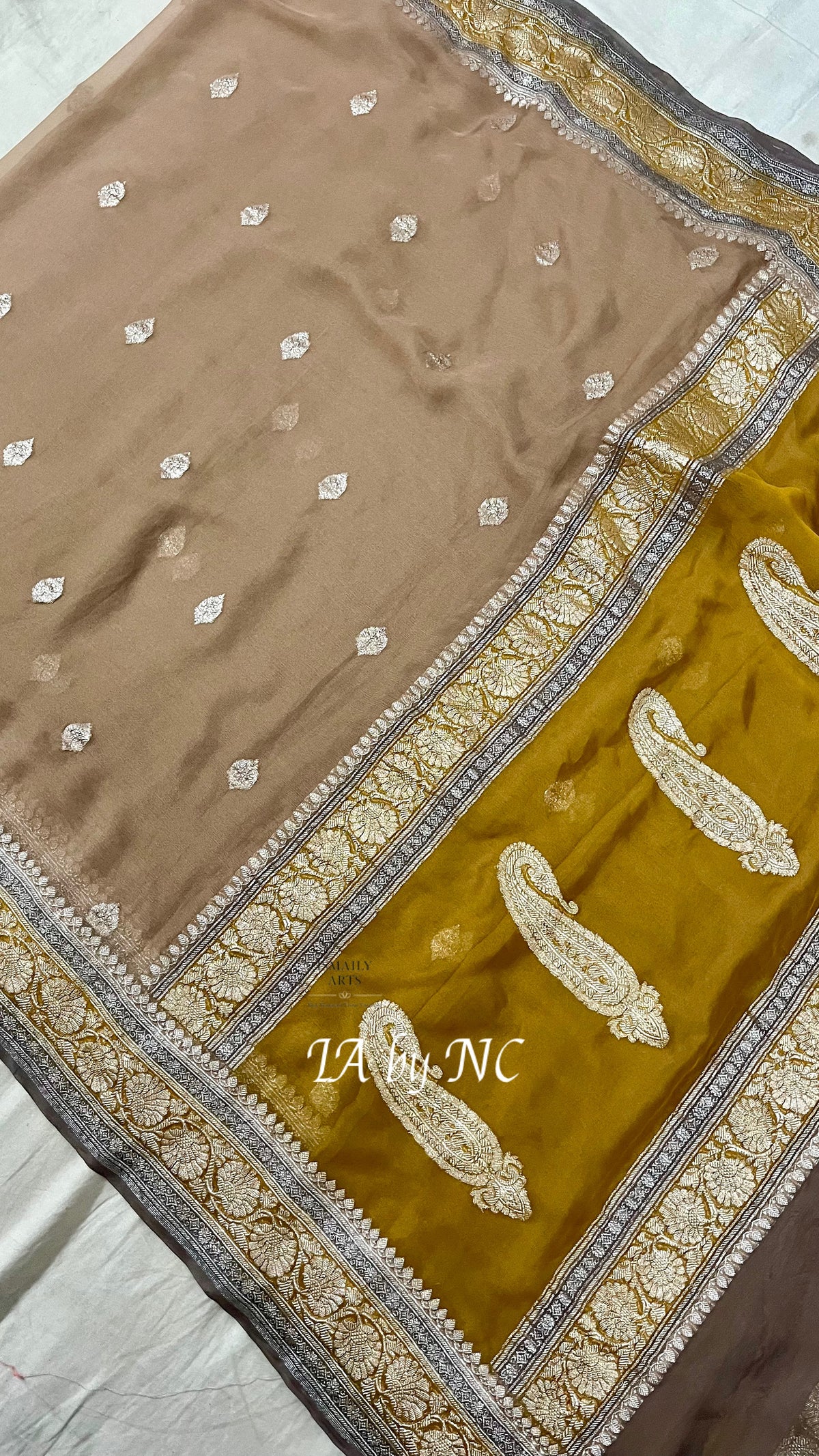 Tortilla Banarasi Pure Khaddi Georgette Kadwa Saree