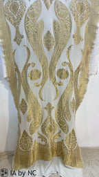 White Banarasi Pure Khaddi Georgette Dupatta