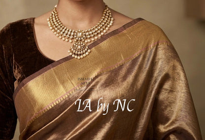 Mahogany Banarasi Pure Tissue Silk Saree