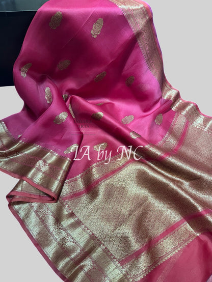 Mulberry Banarasi Pure Kora Silk Kadwa Saree