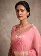 Punch Banarasi Pure Khaddi Georgette Kadwa Saree