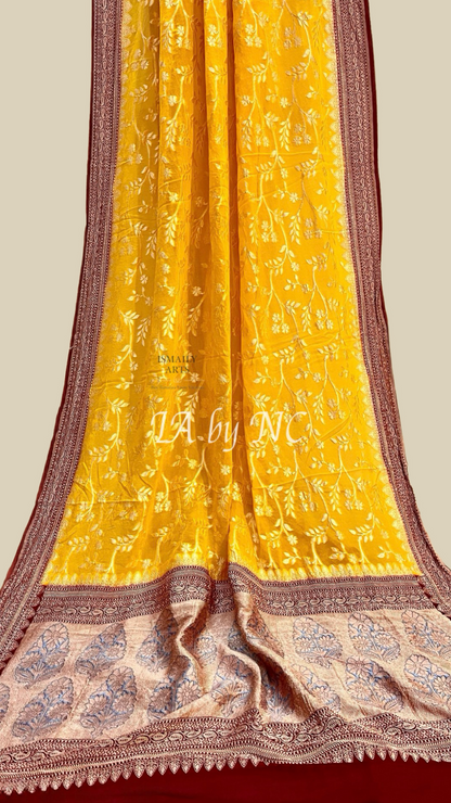 Amber Banarasi Pure Khaddi Georgette Saree