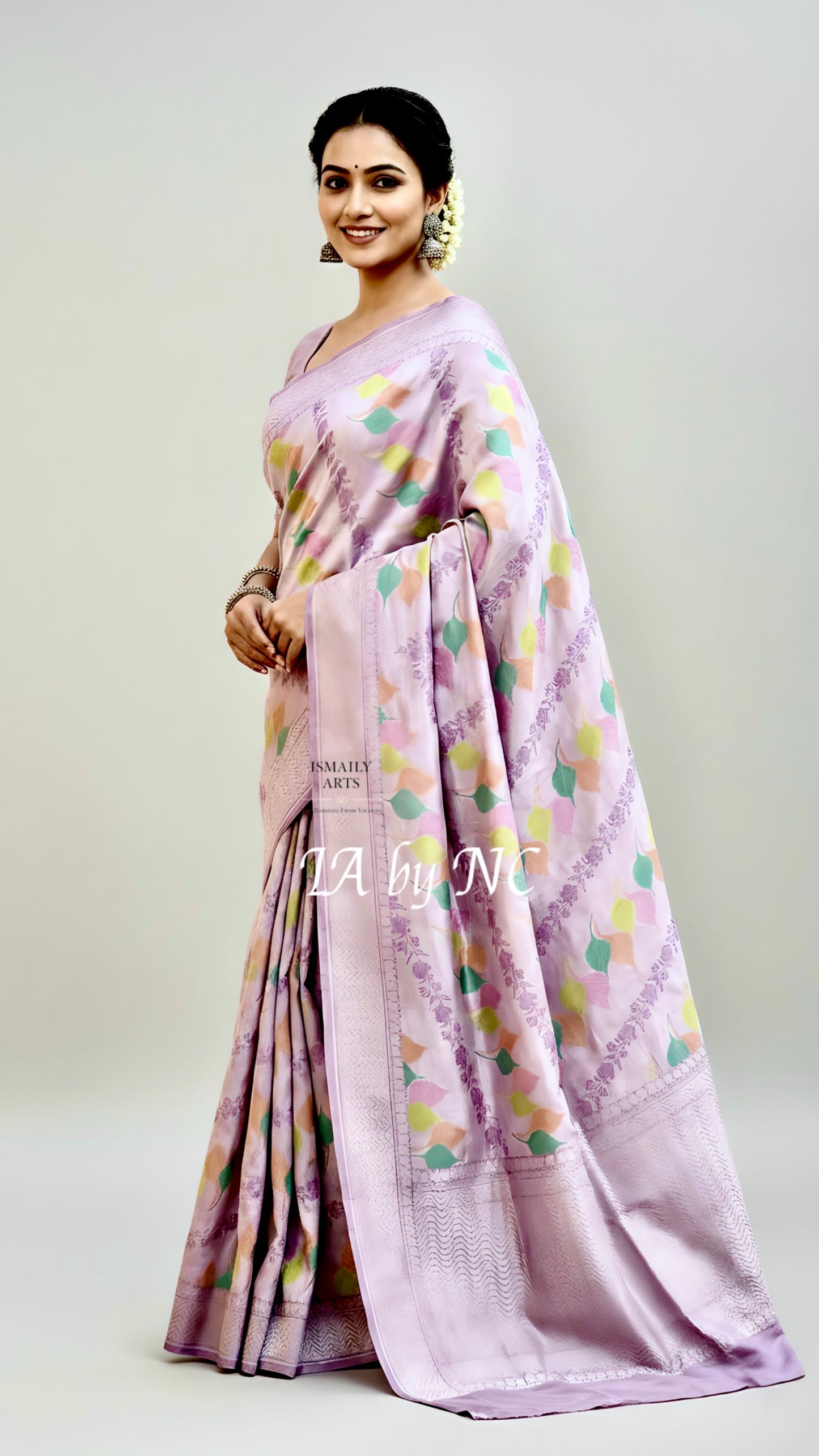 African Banarasi Pure Khaddi Tussar Georgette Brocade Saree