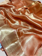 Rusty Banarasi Pure Tissue Silk Saree