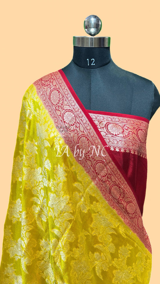 Tuscany Banarasi Pure Crepe Georgette Saree