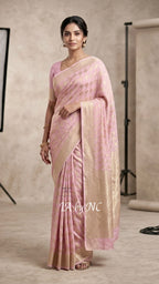 Baby Banarasi Pure Khaddi Georgette Saree