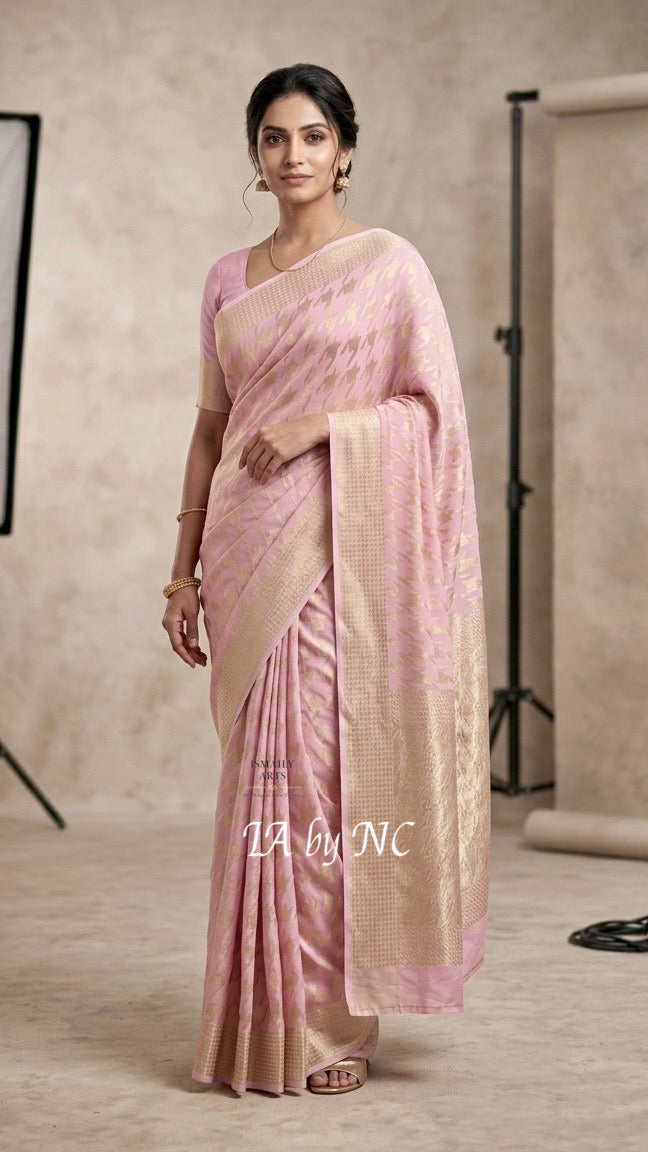 Baby Banarasi Pure Khaddi Georgette Saree