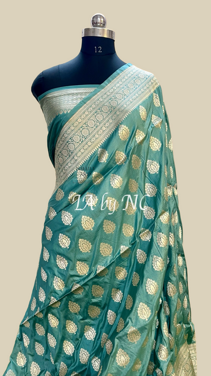 Jungle Banarasi Pure Katan Silk Pattu Saree