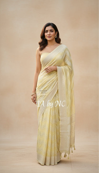 Mellow Banarasi Pure Khaddi Georgette Saree