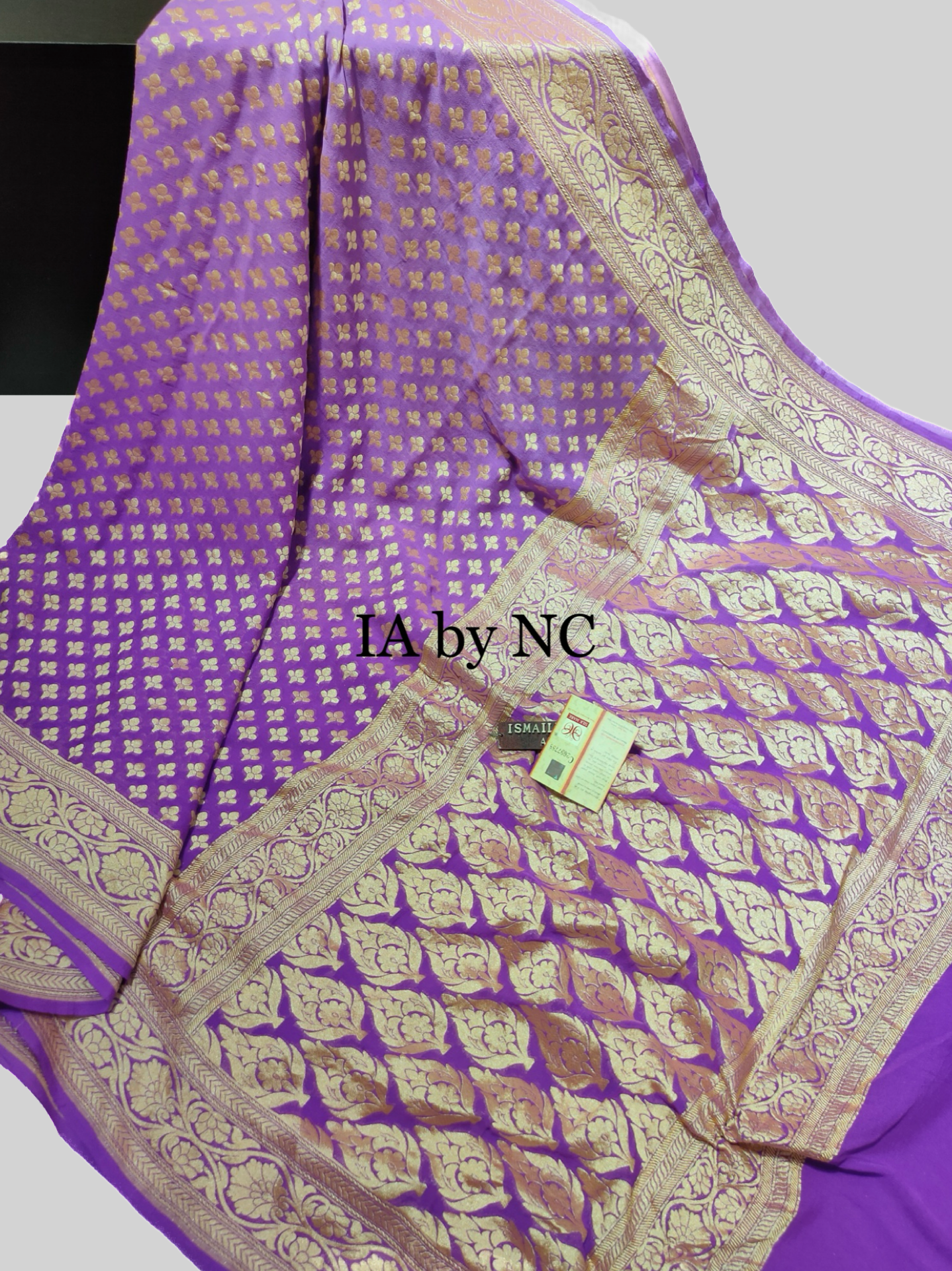 Orchid Banarasi Pure Khaddi Georgette Saree