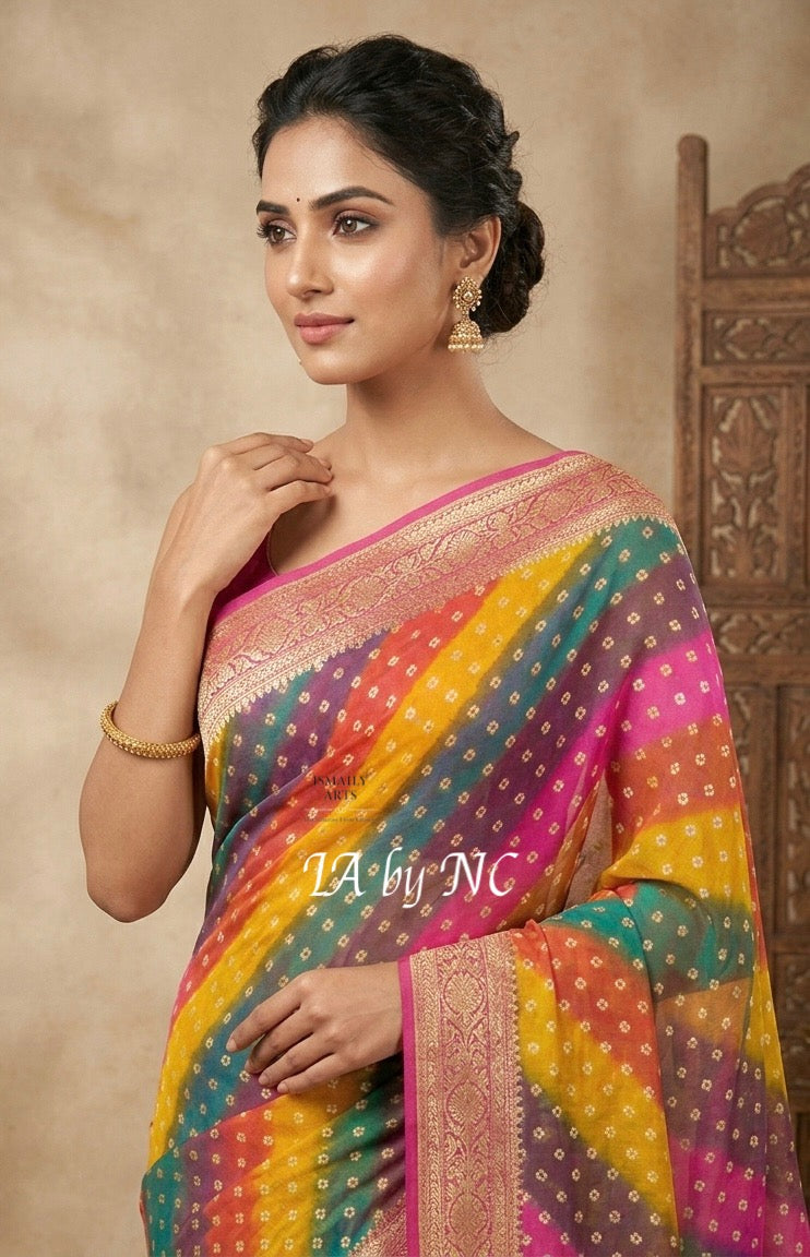 Rangkat Banarasi Pure Khaddi Georgette Saree