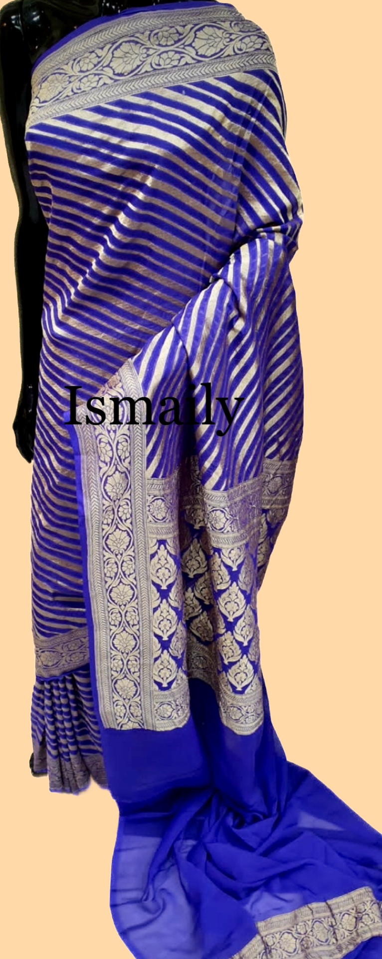 Grape Banarasi Pure Khaddi Georgette Saree