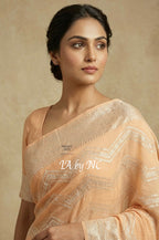 Tawny Banarasi Pure Khaddi Georgette Saree