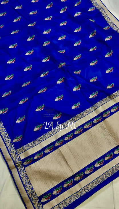 Royal Banarasi Mashru Katan Silk Meenakari Saree