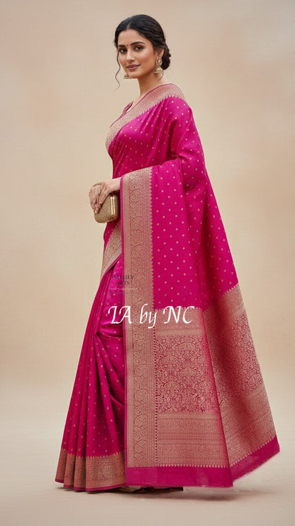 Ruby Banarasi Pure Khaddi Georgette Saree