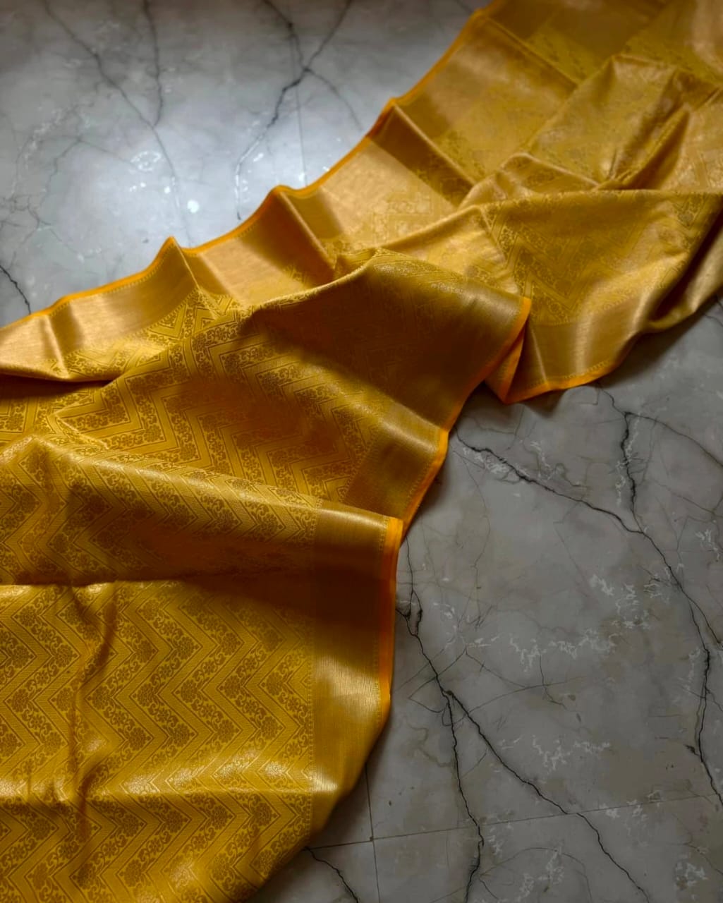 Nayanthara Inspired Banarasi Blend Tissue Brocade Saree