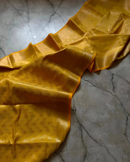 Nayanthara Inspired Banarasi Blend Tissue Brocade Saree