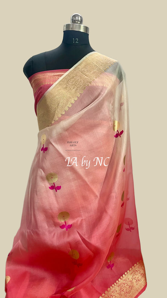 Punch Banarasi Pure Kora Silk Kadwa Saree