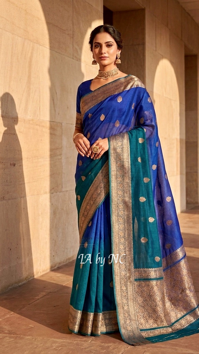 Sacramento Banarasi Pure Kora Silk Kadwa Saree