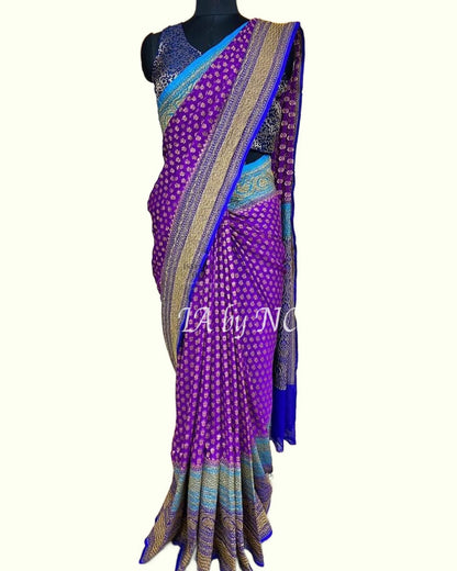 Lollipop Banarasi Pure Khaddi Georgette Saree