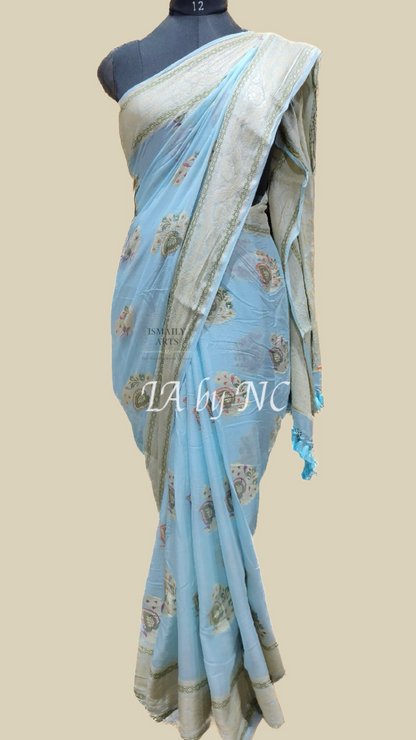 Baby Banarasi Pure Chiffon Georgette Saree