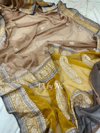 Tortilla Banarasi Pure Khaddi Georgette Kadwa Saree