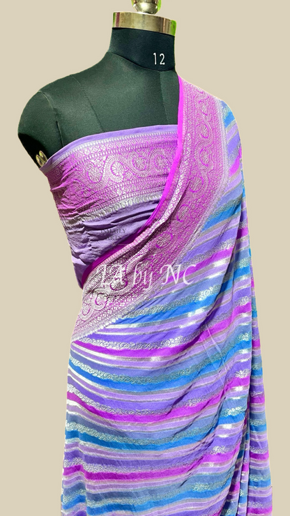 Amethyst Banarasi Pure Khaddi Georgette Saree