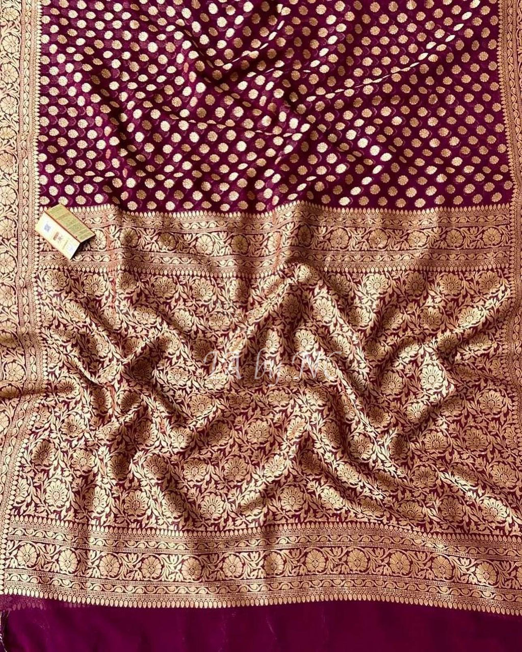 Barn Banarasi Pure Khaddi Georgette Saree