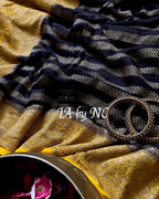 Black Banarasi Pure Khaddi Georgette Saree