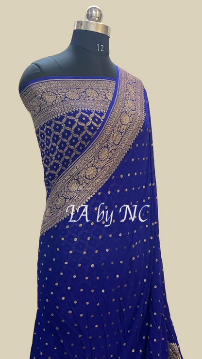 Royal Banarasi Pure Khaddi Georgette Saree