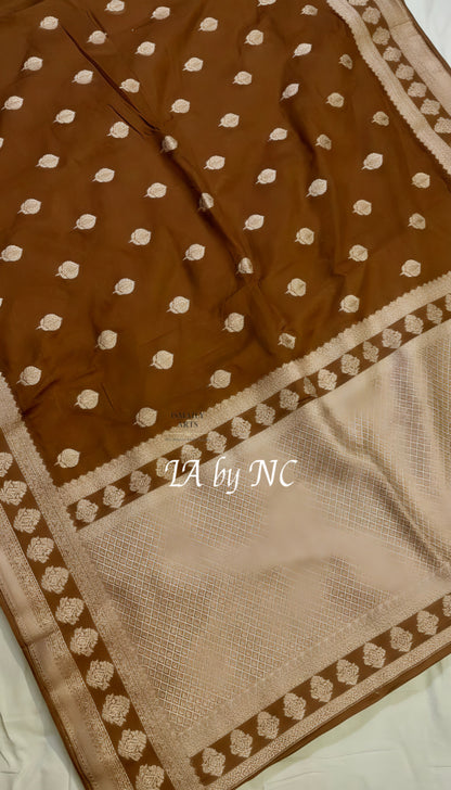 Tortilla Banarasi Mashru Katan Silk Saree