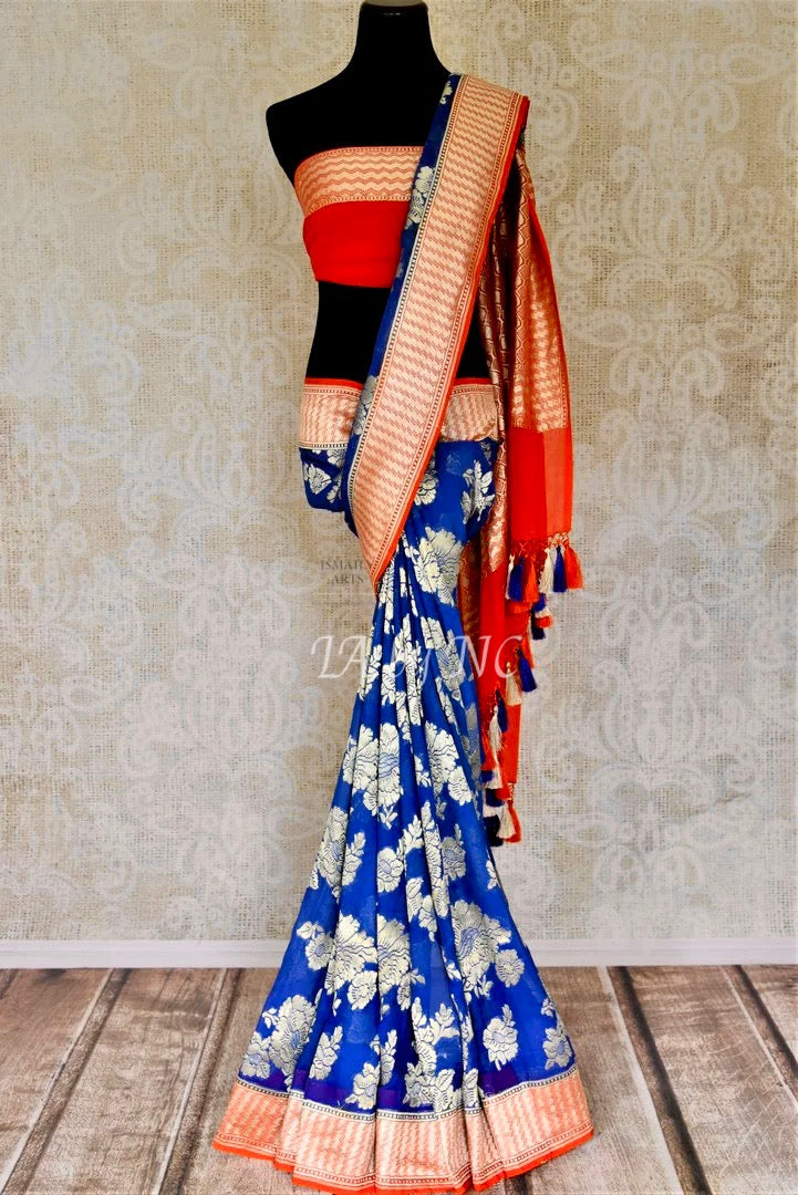 Royal Banarasi Pure Khaddi Georgette Saree