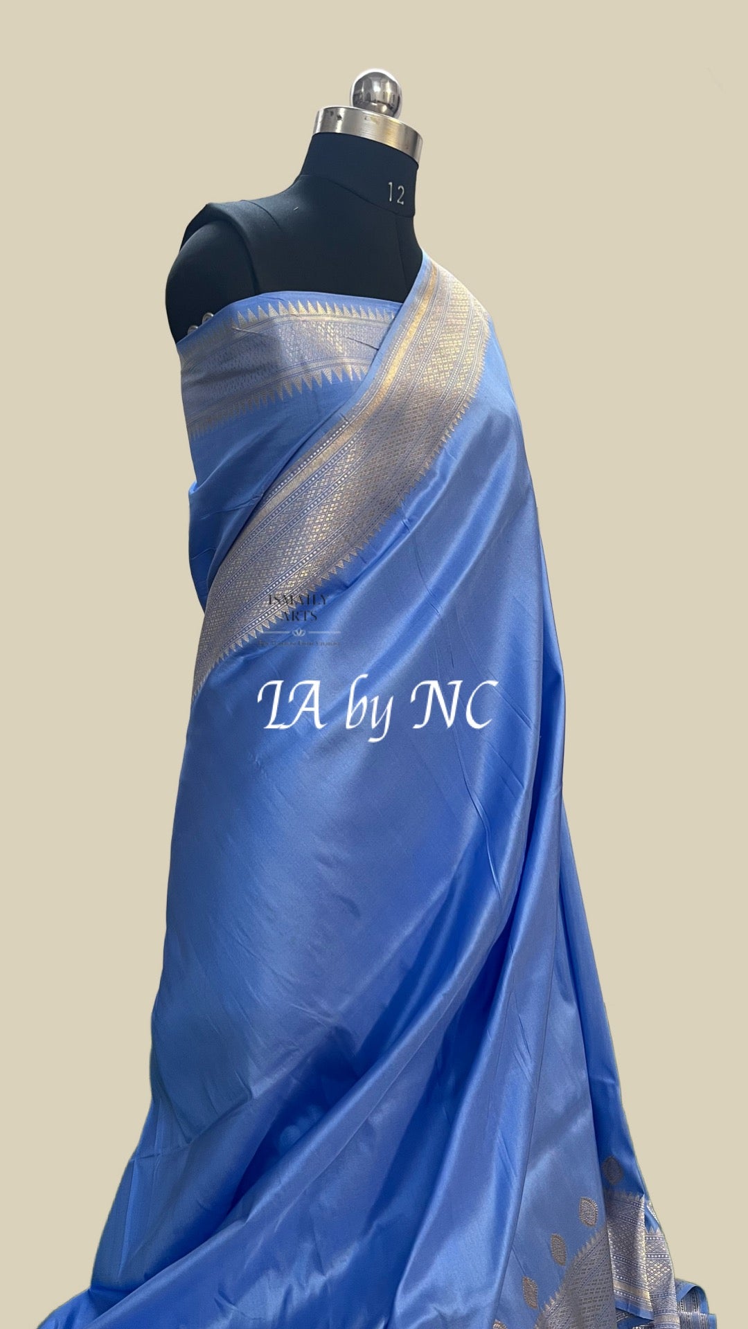 Cornflower Banarasi Pure Katan Silk Pattu Sona Rupa Saree