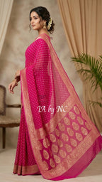 Rani Banarasi Pure Khaddi Georgette Saree
