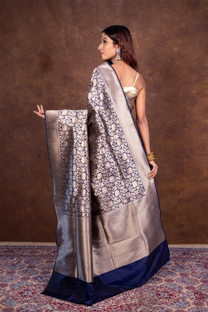 Space Banarasi Pure Katan Silk Brocade Saree