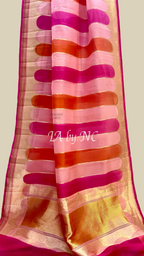 Baby Banarasi Pure Kora Organza Kadwa Saree