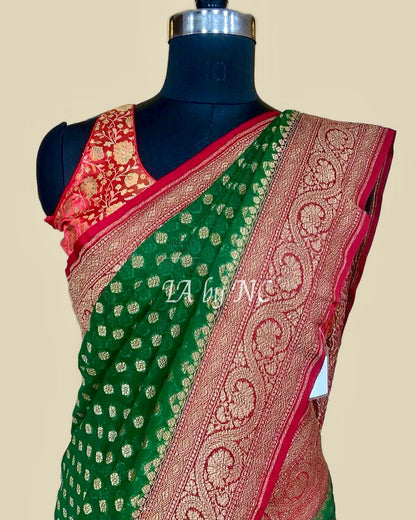 Sacramento Banarasi Pure Khaddi Georgette Saree